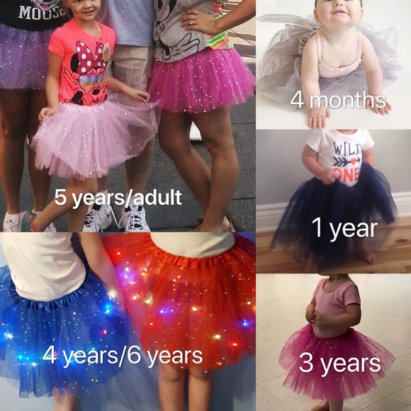 NEW 3PCS SET LED Unicorn Rainbow Sparkle 4 Layer LED Tutu Hairband Wings - Picture 6 of 9